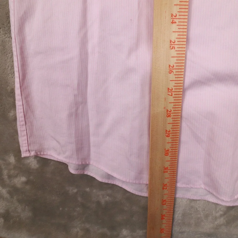 Charles Tyrwhitt Men's Pink Striped Extra Slim Fit Dress Shirt size 17/35 - Picture 5 of 7